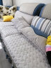 菲梵阁沙发垫套装防滑布艺定制实木组合皮沙发套罩盖布巾四季通用坐垫子 梦娜斯-灰色 扶手40×70+20cm三面花边一片 实拍图