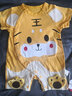 迪迪熊日记（DIDIXIONGRIJI）婴儿衣服夏季薄款新生儿短袖连体衣0-3个月宝宝夏装老虎服哈衣六 短袖小萌虎 59CM适合体重10斤内 实拍图
