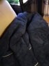 南极人睡衣男士秋冬季珊瑚绒加厚加绒三层夹棉中老年睡衣女士家居服套装 藏青(男款冬天保暖套装) 4XL（推荐180-200斤） 实拍图