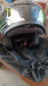 AD电动车头盔3C认证摩托车揭面盔女冬季双镜片安全帽男 四季通用 K9黑绿箭配透明镜片 晒单实拍图