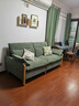 金木槿日式实木沙发客厅小户型奶油风羊羔绒直排双人沙发原木色柏木家具 耐磨猫爪布【可全拆洗-三层独立座包】 2.01米大双人位【橄榄绿】 实拍图