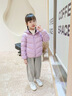 笛莎（DEESHA）童装女童轻薄羽绒服2025秋冬新款女宝宝短款三防轻盈保暖外套 雾紫 110 实拍图