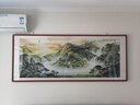 迅典国画山水画鸿运当头挂画客厅装饰画办公室字画风水画沙发背景墙画 S款【福地呈祥】 【推荐】实木带框203*83CM(有机玻璃） 实拍图