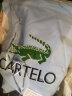 卡帝乐鳄鱼(CARTELO)衬衫男 纯色休闲短袖衬衫舒适透气白衬衣男 1F158101312D 黑色-短袖 3XL 实拍图