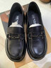 木林森女鞋深口乐福鞋单鞋真皮小皮鞋女英伦风黑色春秋工作鞋通勤风 MLS1206607黑色 [头层牛皮单鞋] 38 实拍图