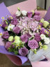 艾斯维娜鲜花速递玫瑰混搭花束生日礼物全国同城花店配送 紫玫瑰绣球混搭花束 晒单实拍图