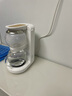 鸣盏即热饮水泡茶机 煮茶电烧水壶 玻璃花茶壶茶台 一体机办公室茶具套装泡茶器 0.5L /MZ-1151+MZ037A白 实拍图