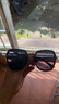 帕尼曼新款偏光墨镜女士太阳眼镜大框圆脸显瘦妈妈街拍开车防紫外线防晒 黑金框黑灰片 实拍图
