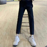 花花公子（PLAYBOY）【加绒可选】西裤男正装西服裤子男商务休闲九分裤长小脚修身直筒 九分藏青+九分黑 31 实拍图