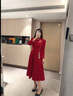 悦诗春沐旗袍敬酒服2023新款新娘小个子回门结婚当天便装酒红色订婚礼服女 酒红色长款 L (建议106-115斤) 实拍图