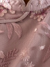 渔牌2022春季新款女装薄款中式旗袍立领古典绣花蕾丝上衣 淡粉 170/88A/L 晒单实拍图