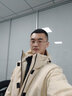 啄木鸟（TUCANO）冬季中长款羽绒服男士大码白鸭绒连帽羽绒服男青年保暖外套男上衣 059中长款米白色 4XL (180-205斤） 实拍图