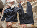 纤丝鸟男士加厚保暖内衣重磅舒绒棉氨保暖套装透气 灰蓝色 XXL185 实拍图