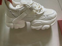他她（TATA）泡泡奶油白色老爹鞋女鞋增高休闲鞋厚底运动鞋WOG10CM3 米白（单里） 35 实拍图