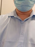 罗蒙（ROMON）冰丝弹力衬衫男短袖夏季免烫中青年商务职业正装修身抗皱薄款衬衣 浅蓝+黑色【短袖款】 3XL 42 实拍图