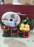 礼之源 招财葫芦平安扣摆件 天然玉石工艺品 家居客厅玄关酒柜装饰品 沙金色福禄平安扣家和万事兴 实拍图