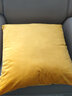 爱枕亿 水晶绒抱枕简约纯色时尚靠枕柔软毛绒沙发大码靠垫床头抱枕靠垫 姜黄色 50cm*50cm含芯(套子+芯子) 实拍图