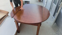 莱仕达胡桃木实木餐桌椅可伸缩方圆两用折叠饭桌MW1007# 1.38米单餐桌 实拍图