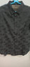 CJZ短袖衬衫男士桑蚕丝印花潮牌高端轻奢商务修身夏季新款真丝衬衣男 黑色 XL/175 晒单实拍图