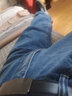 AEMAPE苹果纯棉牛仔裤男厚款加绒宽松高腰深裆直筒爸爸装无弹中老年男裤 浅蓝色 纯棉秋冬厚款 33 码 裤围2尺6 实拍图