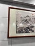 良品大师山水画办公室挂画中式客厅装饰画万里长城靠山图茶室字画风景壁画 流水生财A1 80*220cm宣纸锦绫+有机玻璃+红褐色实木框（热卖款） 实拍图