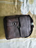 酷咖单肩包男士软皮斜挎包新款出差办公商务背包大容量休闲竖款公文包 深棕色 实拍图