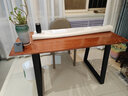 宜朝实木办公书桌电脑桌椅原木整板家用写字书画桌台式双人钢木桌书房 140*65*75cm桌面整板厚度4.5 实拍图