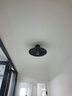 艺标Loft工业风酒吧书房阳台过道顶灯窗台屋檐复古铁艺小黑裙吸顶灯 平盖34CM+LED4瓦暖光 光源 实拍图