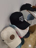 笙格儿 帽子男大头围春季休闲遮阳加大码鸭舌帽秋冬男士新款高顶大脸适合棒球帽潮牌圆脸硬顶 黑色白标-帽围(60-65) 可调节 实拍图