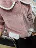 顶瓜瓜冬季女童睡衣法兰绒套装中大童女孩珊瑚绒儿童家居服 深粉色 140  实拍图