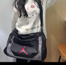 耐克NIKE单肩包中性旅行包桶包JORDAN休闲包FB1757-010正黑中 实拍图