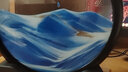 QUEENJOY创意3D流沙画摆件玻璃沙漏桌面艺术装饰品生日礼物小众高级 7寸咖啡色黑框 实拍图