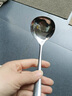 驰诺304汤勺韩式食品级家用大号勺子盛汤长柄大勺子粥勺加厚火锅勺 银色【3支装】 实拍图