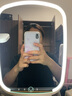 KAMAN网红led化妆镜带灯台式女美妆补光小镜子宿舍桌面折叠便携梳妆镜 升级款【10.2英寸/三色光】白 实拍图