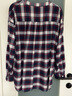 无印良品 MUJI 女式 新疆棉法兰绒 束腰长上衣 29AC730 海军蓝X格子 XS-S 实拍图