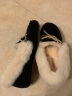 OZZEG澳洲内增高豆豆鞋女冬季保暖平底羊皮毛一体平底防滑孕妇鞋一脚蹬 黑色 35 晒单实拍图