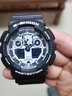 卡西欧（CASIO）手表男G-SHOCK迷彩黑武士双显大表盘运动防水表学生送礼推荐520 熊猫款GA-100BW-1A 实拍图