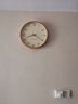 七秒印象 七装饰钟表北欧挂钟客厅现代简约时钟时尚轻奢挂表静音石英挂墙家用 木纹款大号 实拍图