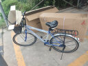凤凰（Phoenix） 自行车成人男式通勤26寸城市代步变速脚踏复古28老式单车 马斯特 单速 丰田蓝 实拍图
