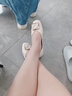 百丽踏单鞋女2025年春秋夏季新款仙女温柔孕妇鞋软底平底鞋子百搭豆豆鞋 米白色 40 (250mm) 实拍图
