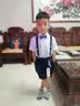 罗蒙儿童背带礼服套装男童礼服毕业演出服中大童 藏青套装 110 实拍图