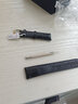 积优（JEAYOU）天梭力洛克真皮表带男卡西鸥浪琴欧米茄美度天王海依波罗西尼飞亚达阿玛尼精工dw手表带女士 黑色黑线 A表耳间距 22mm 银色针扣 实拍图