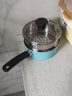 苏泊尔（SUPOR） 奶锅不粘锅小汤锅煮热牛奶锅宝宝辅食锅泡面电磁炉燃气通用 蓝色【奶锅+汤勺】 16cm 实拍图