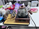 正扬电陶炉煮茶器胡桃木电茶炉玻璃泡茶蒸煮烧水壶功夫茶具套装家用小 胡经典手执如意六竹环+架长琴黑 实拍图