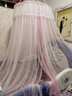 以美家纺 欧式圆顶蚊帐 落地吸盘吊顶蚊帐 宫廷公主床幔 花漾粉白 1.8m床 实拍图