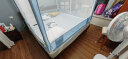 美朵嘉（MEDOGA）A类抑菌婴儿蚊帐家用儿童拉链床单一体式清风蓝1.8【蚊帐+床单】 实拍图