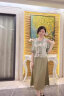 俞兆林（YUZHAOLIN）妈妈时尚洋气套装夏季新中式国风连衣裙两件套2024新款中老年女装 绿色 两件套 XL 【建议105斤内】 晒单实拍图