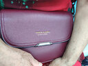 晶轼包包妈妈款2025冬季软皮中老年背包斜挎包40-50岁大气单肩女挎包 酒红 实拍图