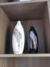福美林（FUMEILIN） 简约现代家居饰品时尚客厅黑白羽毛花瓶工艺品摆件花器装饰摆件 新品羽毛炮弹瓶 实拍图
