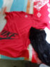 欧联霸运动套装短袖男夏季跑步服休闲两件套速干衣T恤五分裤足球训练服 红色 M（建议80-100斤） 实拍图